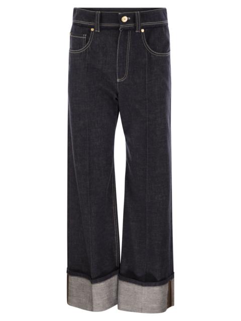 Brunello Cucinelli Brunello Cucinelli Women Crop Denim Trousers With Turn-Ups