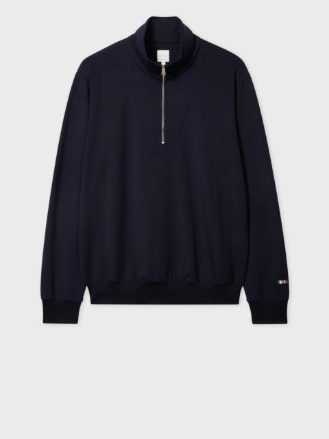 Paul Smith Navy Lyocell-Cotton Half-Zip Sweatshirt