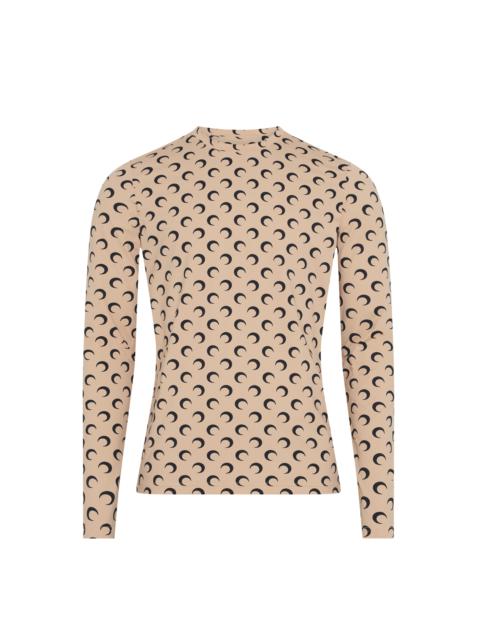 Marine Serre Regenerated All Over Moon Jersey Second Skin Top