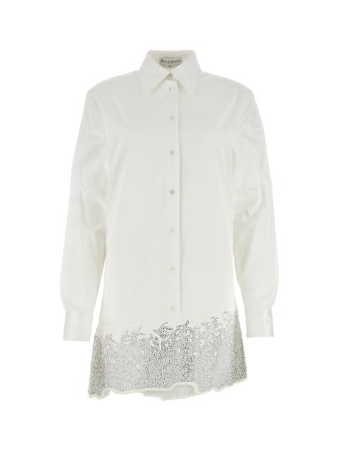 JW Anderson White cotton shirt mini dress