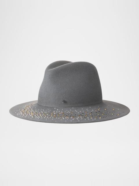 MAISON MICHEL Zango Fairy Dust Strass Fedora Hat