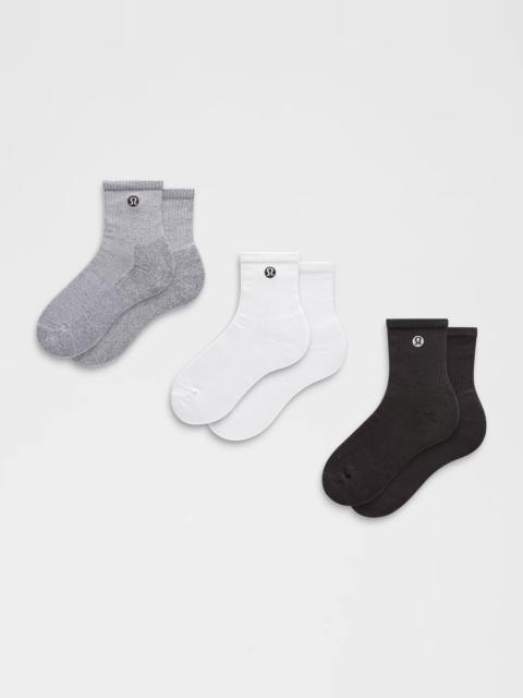 lululemon Unisex Daily Essential Quarter Socks *3 Pack