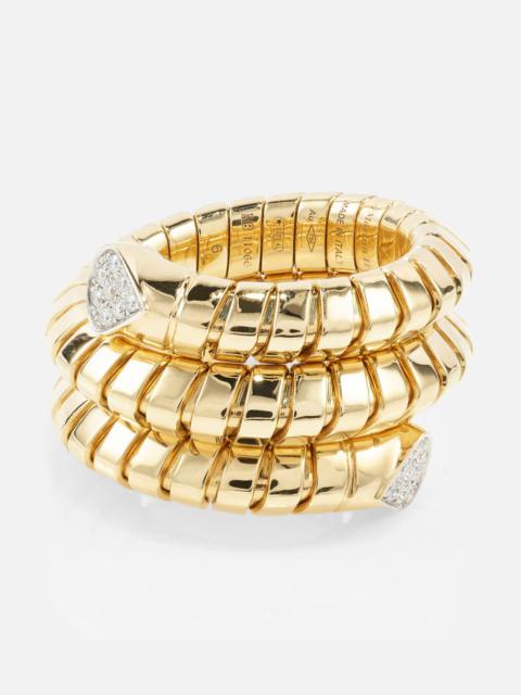 Marina B Trisola 18kt gold ring with diamonds