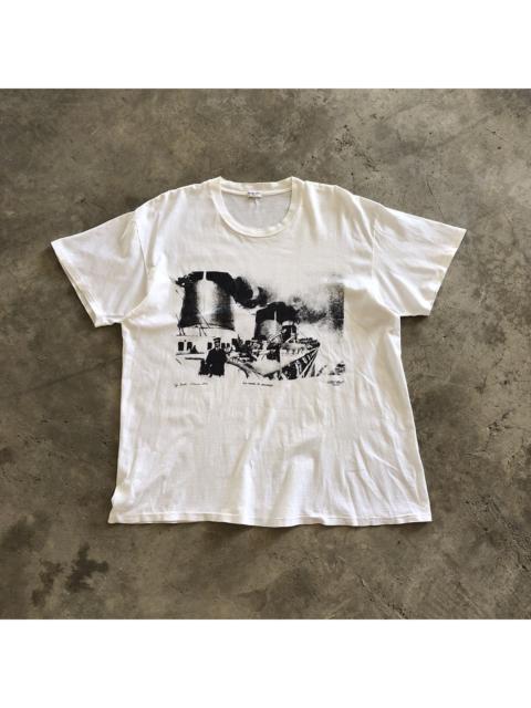 Other Designers Vintage - PAUL SMITH Jeans Top Deck Normandie Ship Photoprint T-Shirt