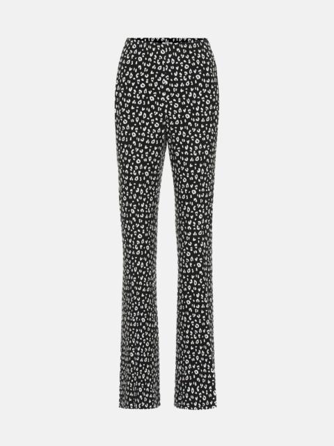 Miu Miu Printed jersey straight pants