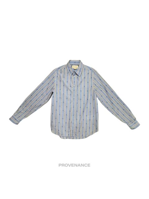 GUCCI Gucci Fil Coupe Shirt - Blue Bee Stripe 38 15