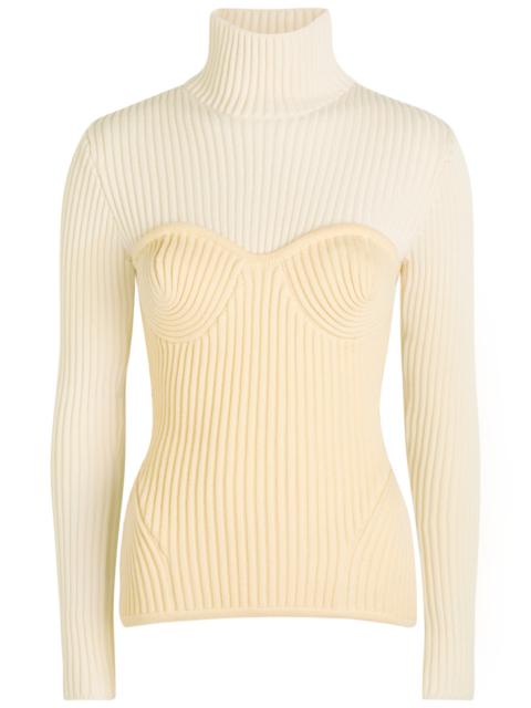 Jean Paul Gaultier Jean Paul Gaultier Layered Ribbed Wool-blend top