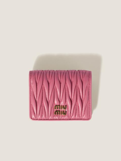 Miu Miu Small matelassé nappa leather wallet