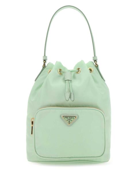 Prada Prada Women Pastel Green Re-Nylon Bucket Bag