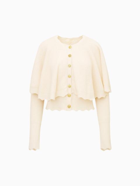 LoveShackFancy Daelyn Cashmere Cape Cardigan