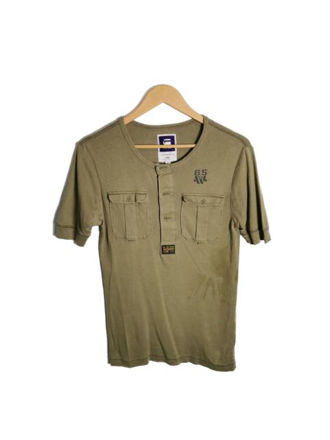 Other Designers Gstar Military Style Pocket Sun Faded T shirt