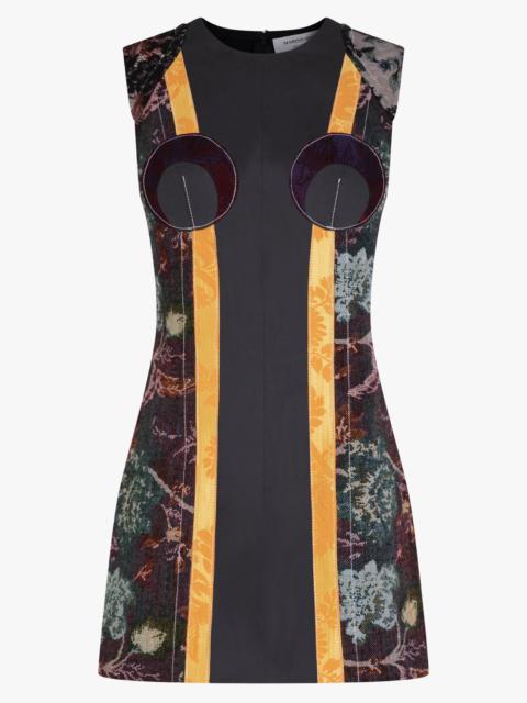 Marine Serre REGENERATED FLORAL TAPESTRIES MINI DRESS | MULTI