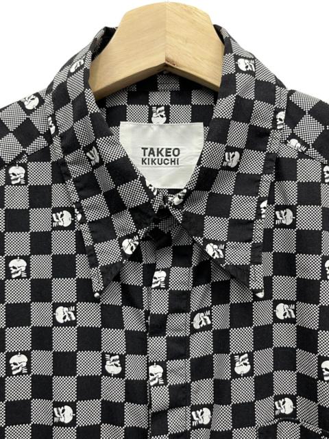 Other Designers Vtg Designer TAKEO KIKUCHI JAPAN Skulls Checked Long Sleeve