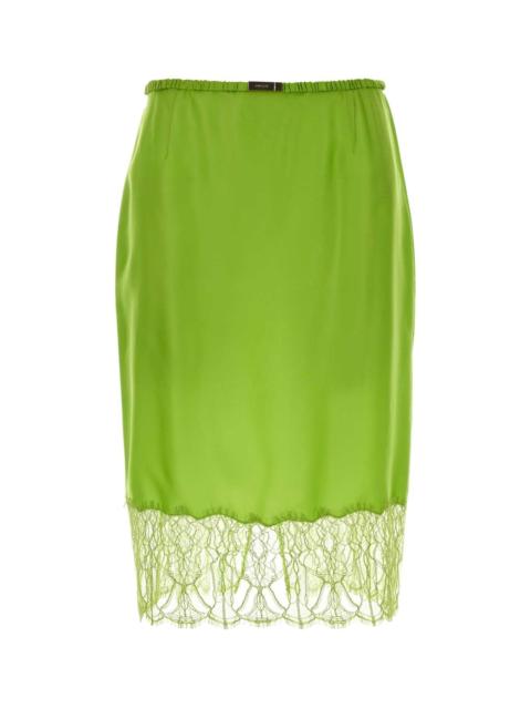 GUCCI Gucci Women Fluo Green Satin Skirt