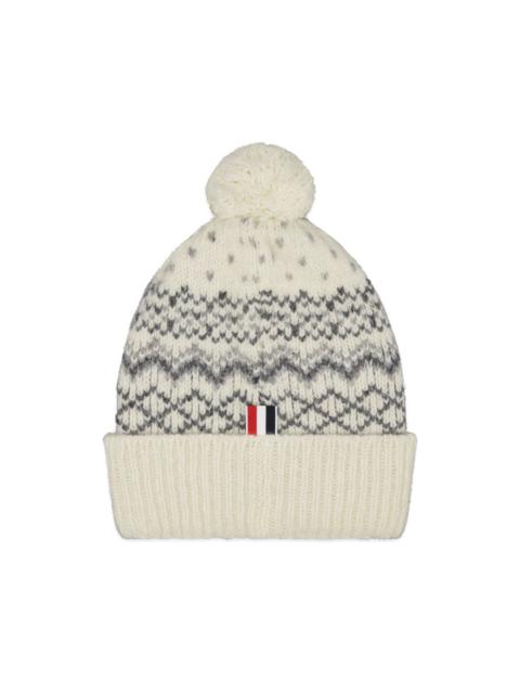 Thom Browne Fairisle Donegal tweed beanie
