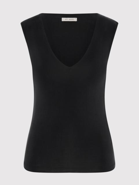 ST. AGNI 90s Cupro Top - Black