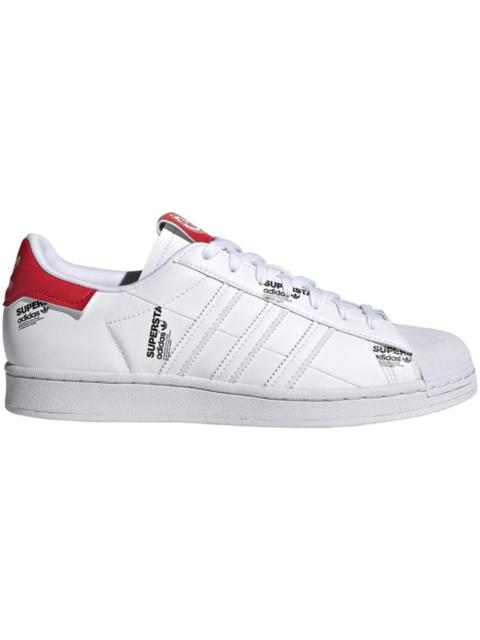 adidas adidas Superstar Vivid Red Logo Print
