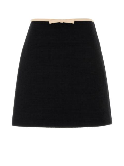 Valentino Black tweed mini skirt
