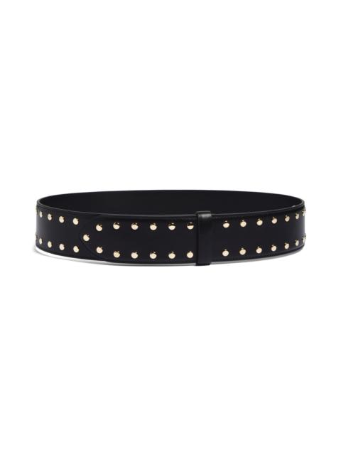 KHAITE Khaite Studded Leather Belt in Black at Nordstrom