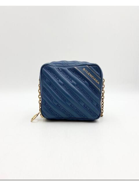 Balenciaga Blue Blanket Chain Crossbody Bag