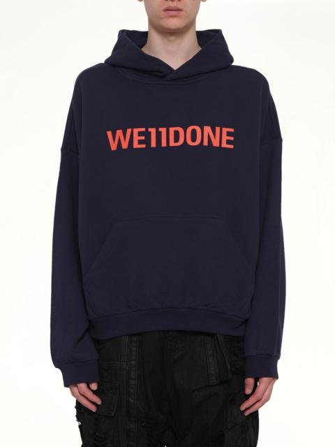 We11done Logo Hoodie in Navy
