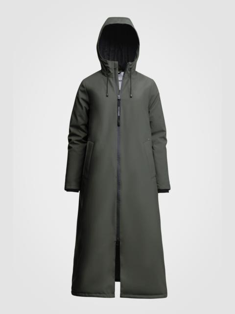 Stutterheim Mosebacke Long Winter Raincoat Green