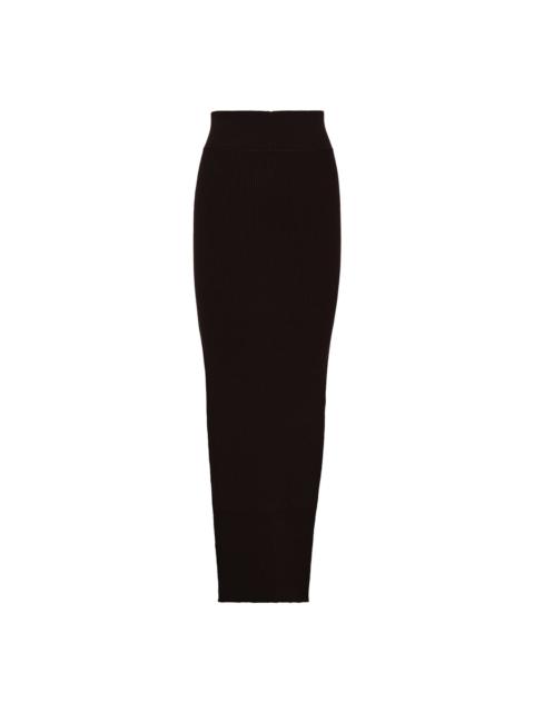 Rick Owens Sacri Skirt Ribbed Knit