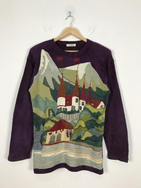 Other Designers Homespun Knitwear - Vintage Eccellando Acrylic Palace Motive Knitwear #2480