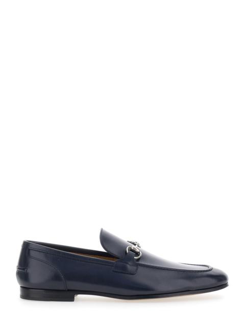 GUCCI Gucci Men Blue Loafers With Horsebit On The Front And Low Heel In Leather Man