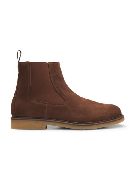 BOSS SUEDE CHELSEA BOOTS WITH ELASTICATED PANELS