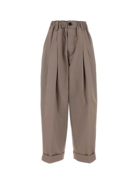 Marni Marni Women Dove Grey Canvas Pant