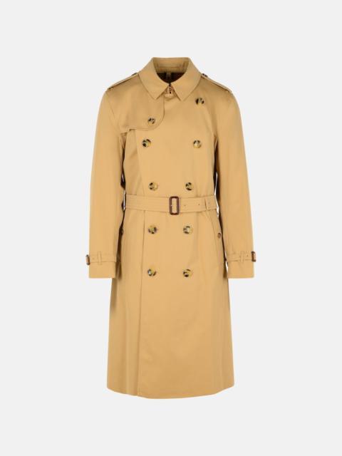 Burberry LONG 'KENSINGTON' BEIGE COTTON TRENCH COAT
