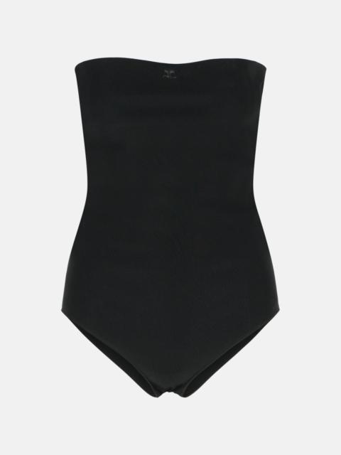 courrèges BLACK VISCOSE BLEND BODYSUIT