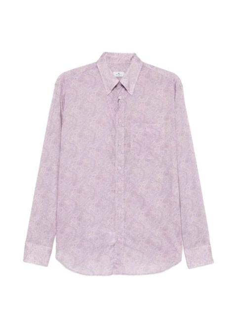 Etro Etro Men Camicia Con Bottoni E Stampa Paisley