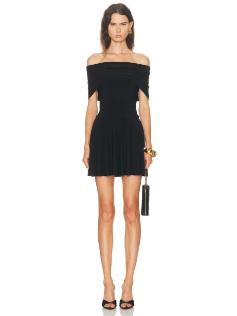 NORMA KAMALI Sleeveless Cowl Neck Hooded Flared Pickleball Dress