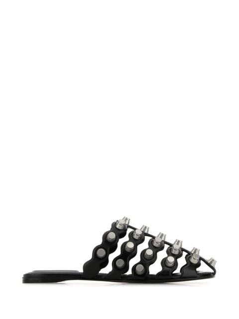 Alexander Wang Black leather Rexa slippers