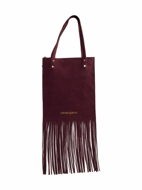 CYNTHIA ROWLEY Cynthia Rowley Felicity Fringe Suede Tote in Borwn Gold at Nordstrom