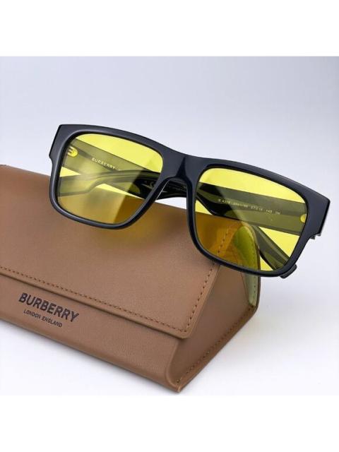 Burberry NEW Burberry KNIGHT BE4358 300185 Black Yellow Square Men Sunglasses