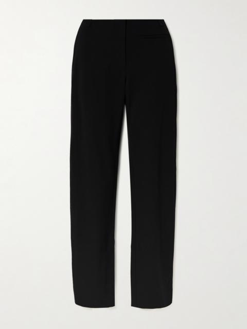 ST. AGNI Frayed Wool-blend Twill Straight-leg Pants
