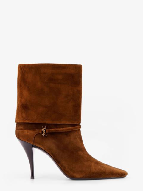 SAINT LAURENT Saint Laurent Vicky 90 Suede Boots