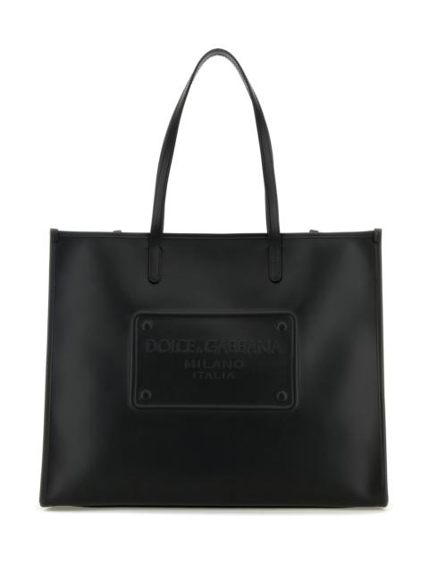 Dolce & Gabbana Black leather shopping bag