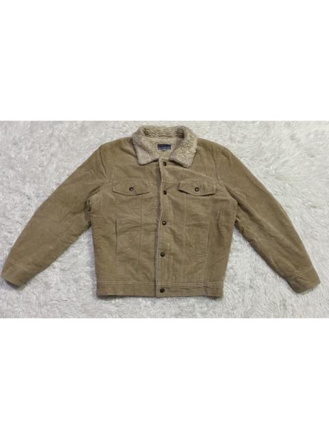 Other Designers Japanese Brand - Redhot Blue Corduroy Sherpa Fleece Lined Trucker Jacket