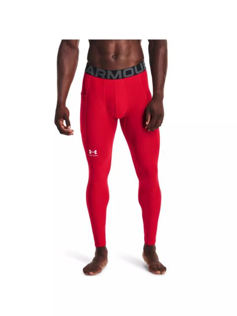 Under Armour Men's HeatGear Armour Leggings - Red/White