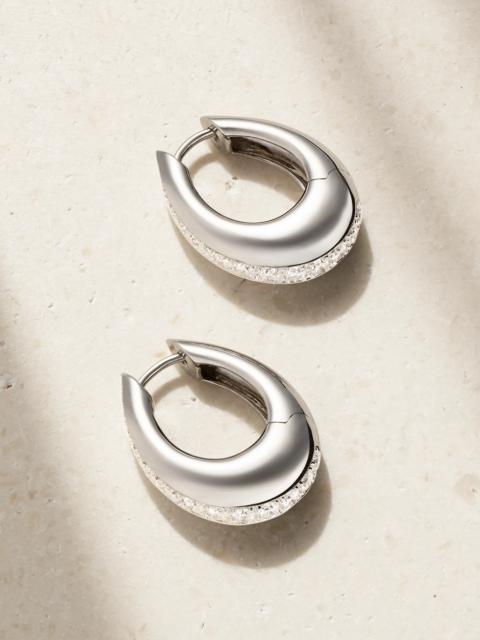 ANANYA Chakra Icon 18-karat White Gold Diamond Hoop Earrings