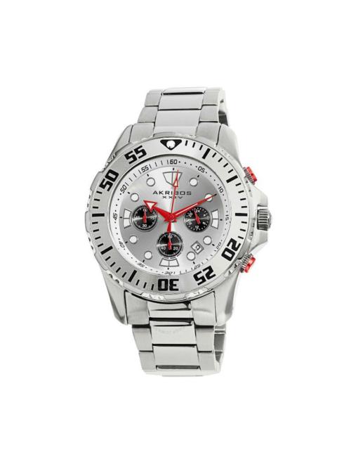 Other Designers Akribos XXIV Silver Dial Stainless Steel Men's Watch AK661SS