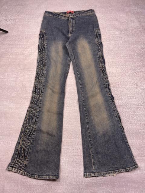 Other Designers Miss Sixty - Y2K Vintage LGB IfSixWasNine Style Flare Mud Pants Striped