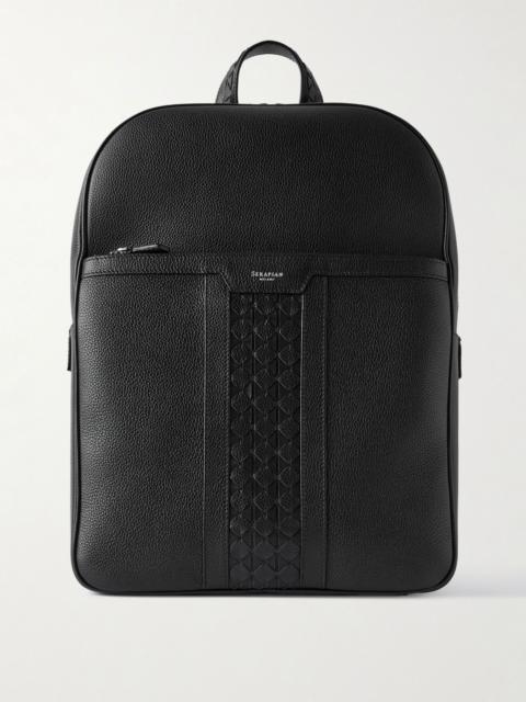 Serapian Full-Grain Leather Backpack Black