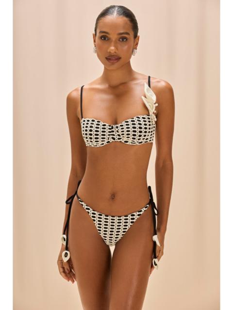 PatBO SELENE MESH COLOR BLOCK BIKINI BOTTOM