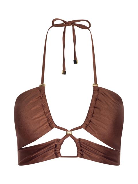L'AGENCE Sirena Halter Bikini Top