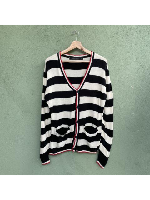 Other Designers Cardigan - Vintage Japanese Brand Striped Cardigan Knitwear Nice Design